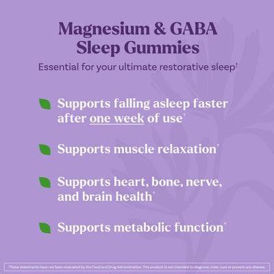 Natrol Sleep & Restore Melatonin Free Gummies for Restorative Sleep with Magnesium, GABA - Cherry - 60ct