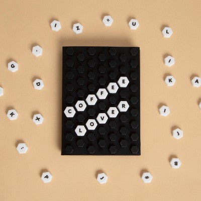 Pearhead Letterboard Journal Black Honeycomb/White Letters