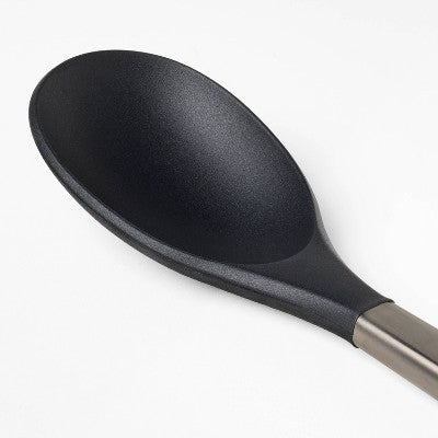 Silicone/Stainless Steel Spoon Matte Black - Figmint