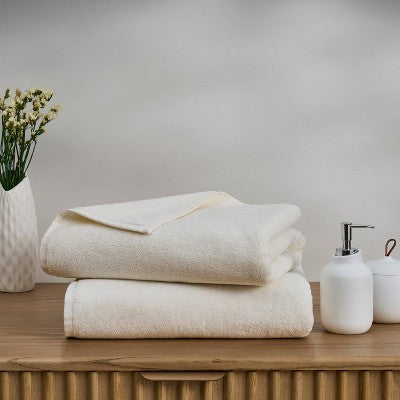 Turkish Cotton Bath Towel White - Wellbe