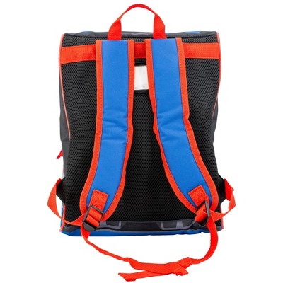 Hot Wheels Blue Sneddon #25 Twinduction Race Car Shaped 14” Mini Backpack, Kids School Bag, Blue