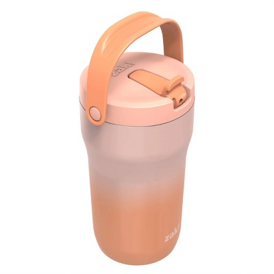 Zak Designs 14 fl oz Stainless Steel Sutton Grip Tumbler - Light Pink/Orange