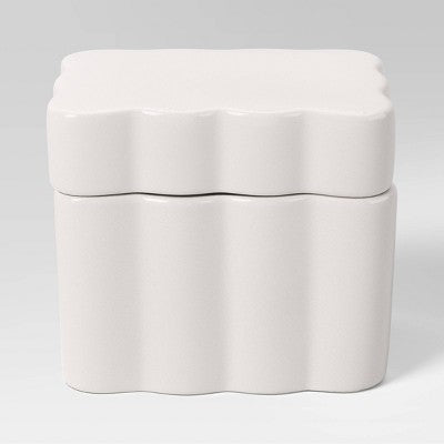 Scalloped Lidded Box White - Room Essentials
