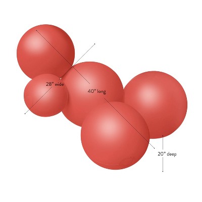 MINNIDIP Balloon Garland 5-cluster in Coral Matte