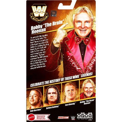 WWE Elite Legends Bobby "The Brain" Heenan Action Figure & Accessories, Series 29 6" Collectible