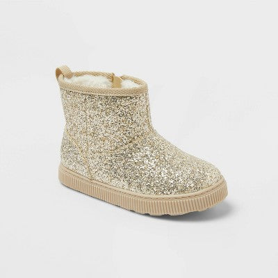 Toddler Girls Arlo Booties - Cat & Jack Gold 12T