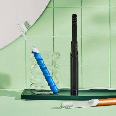 quip Sonic Electric Metal Toothbrush and Travel Case - Black