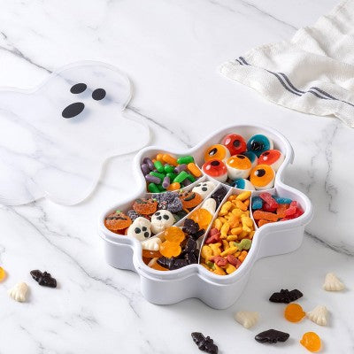 Cook With Color Figural Ghost Halloween Snackle Box Food Storage Container