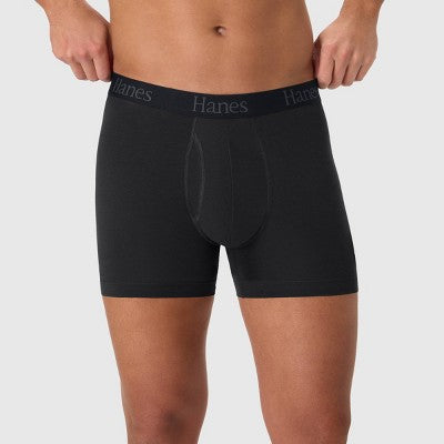 Hanes Men's 3pk Boxer Briefs - Black/Gray L