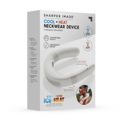 Sharper Image Cordless Cool and Heat Neckwear Device White