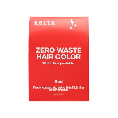 BRITE Instant Color Zero Waste Hair Color - Red - 0.176oz