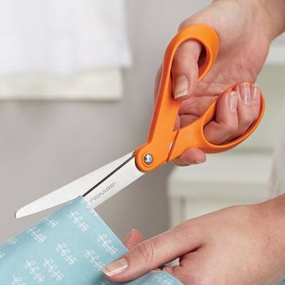 Fiskars 8" Premier Bent Sewing Scissors - Orange