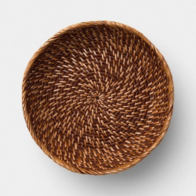 Rattan Fruit Bowl Dark Walnut - Threshold