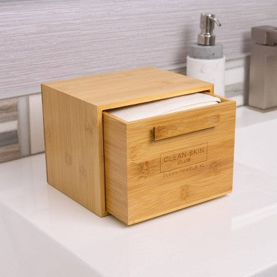 Clean Skin Club Clean Towels XL Original + Bamboo Container - Drawer - 50ct