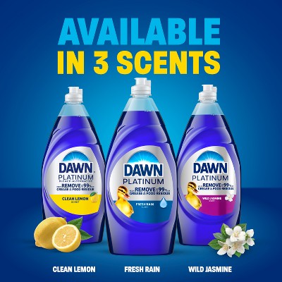 Dawn Fresh Rain Platinum Dish Soaps - 24 fl oz: Liquid Cleaner, Removes Grease, Multi-Surface Use