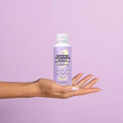 Lemme Colostrum Liquid - Liposomal Supplement & Creamer - Full-Body Wellness Support - Vanilla Creme Flavored - 7.6 fl oz