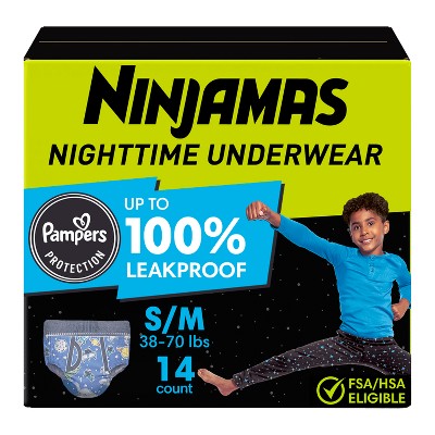 Pampers Ninjamas Nighttime Bedwetting Underwear Boy - Size S/M - 14ct