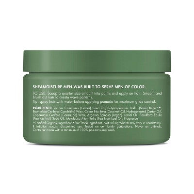 SheaMoisture Men Waves Pomade - Argan Oil & Shea Butter - 4oz