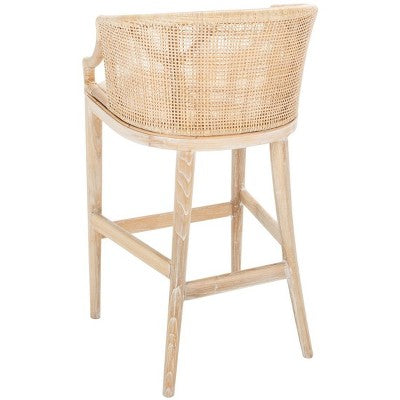 Brando Bar Stool - SEA4014 - Natural/White - Safavieh (LOCAL PICKUP ONLY)
