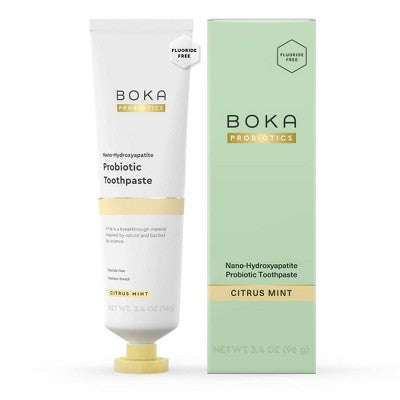Boka n-Ha Probiotic Toothpaste - Citrus Mint - 3.4oz: Gel, 1-Pack, Nanohydroxyapatite