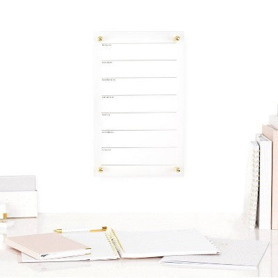 Sugar Paper Essentials 16"x10" Glass Dry Erase Board