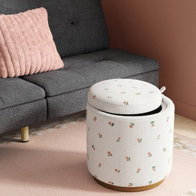 Dorm Storage Ottoman Floral - Room Essentials