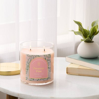 2 Wick Lidded Prosecco Pine Jar Candle 15.1oz - Threshold