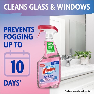 Windex Fog Shield - Anti Fog Spray and Glass Cleaner - 23 fl oz: Ammonia-Free, Liquid Form, Windows and Mirrors, Lily of the Valley Scent
