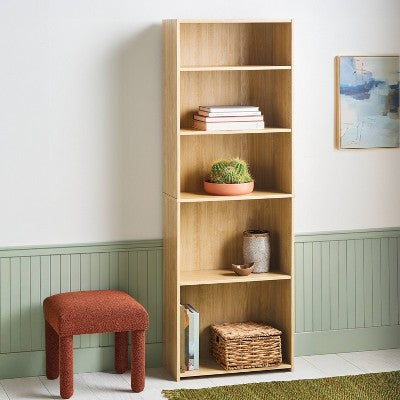 5 Shelf Bookcase Natural Wood - Room Essentials (LOCAL PICKUP ONLY)