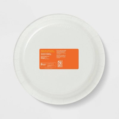 Halloween Disposable Plates - Orange - 10" - 24ct - up&up