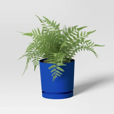 Recycled Resin Indoor Outdoor Planter Pot Blue 6"x6"x6" - Room Essentials