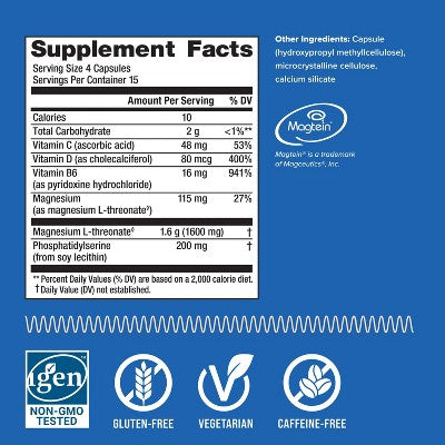 Natural Calm Vitality Focus Vitamin Capsules - 60ct