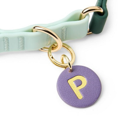 "P" Initial Collar Tag - Purple - The Cuddle Collab