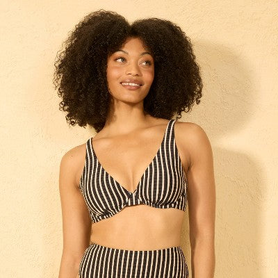 Women's Striped Underwire Bikini Top - Shade & Shore 34B
