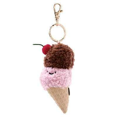 FAO Schwarz Toy Plush Keychain Ice Cream Cone