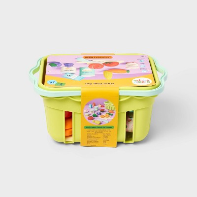 Grocery Basket with Play Food- 18 Piece - Gigglescape: Plastic, Ages 2+, Includes Play Fruit & Vegetables