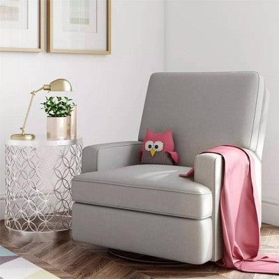 Baby Relax Addison Swivel Gliding Recliner - Performance Gray Fabric (LOCAL PICKUP ONLY)