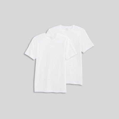 Jockey Generation Men's Tall Cotton Crew Neck Undershirt 2pk - White LT: Relaxed Fit, Moisture Wicking, Tagless