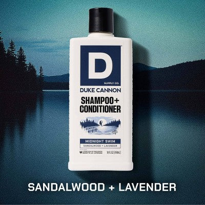 Duke Cannon Supply Co. 2-in-1 Shampoo and Conditioner - Midnight Swim - 14oz