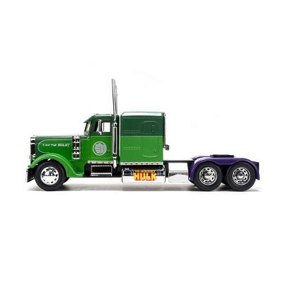 Hollywood Rides Marvel Hulk 1992 Peterbilt 379 Big Rig Diecast Vehicle - 1:24 Scale