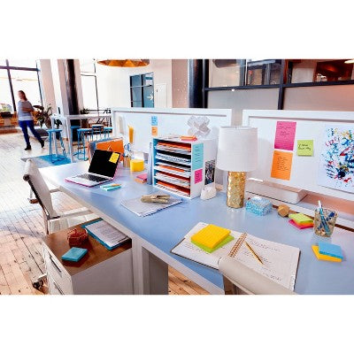 Post-it Super Sticky Notes, 3 in. x 3 in., Energy Boost Collection, 3 Pads/Pack