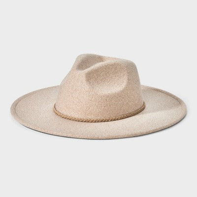 Wide Brim Fedora Hat - Universal Thread Taupe S/M