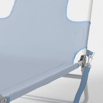 Folding Beach Tanning Chair Light Blue - Room Essentials (LOCAL PICKUP ONLY)