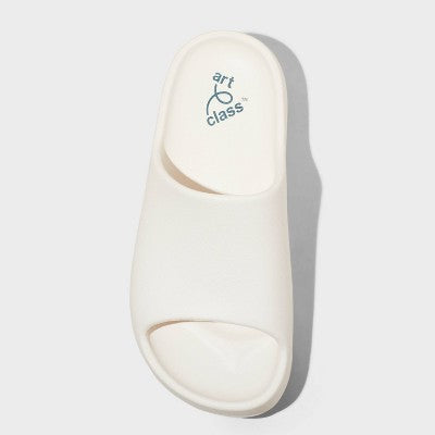 Girls' Edie Platform Slide Sandals - art class White 1