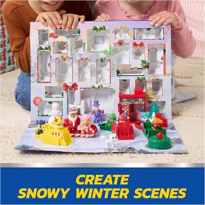 Paw Patrol Holiday Rescue 2025 Advent Calendar, 24 Surprise Toys Figures, Miniature Vehicles & Accessories, Kids Toys for Boys & Girls Ages 3 and Up