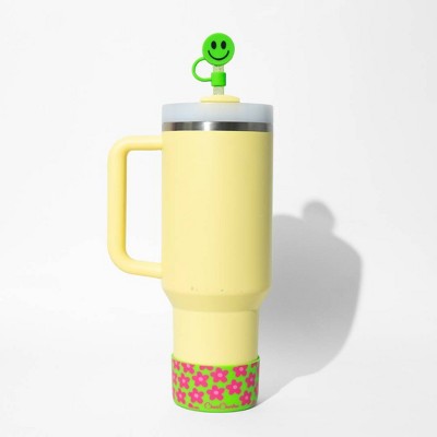 CharCharms 4pk Straw Toppers Green