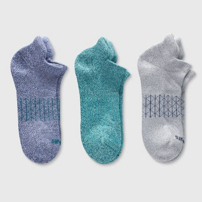 Hanes Men's 3pk Absolute Active Cushioned Heel Shield Socks - Assorted Grays 6-12