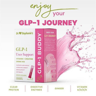 Dr. Stephanie's GLP-1 Buddy Vitamin + Creatine Drink Mix for GLP-1 Users - 12ct
