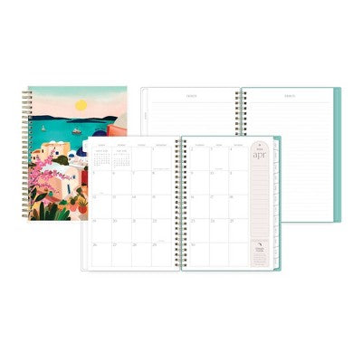 Rhi James for Blue Sky Weekly/Monthly Planner Notes (15 Month) Wirebound 5.875"x8.625" Clear Cover - Greek Village