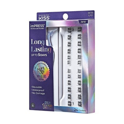 KISS Products imPRESS Long Lasting Press-On Self Adhesive False Eyelashes - Demi Wispy - 25ct